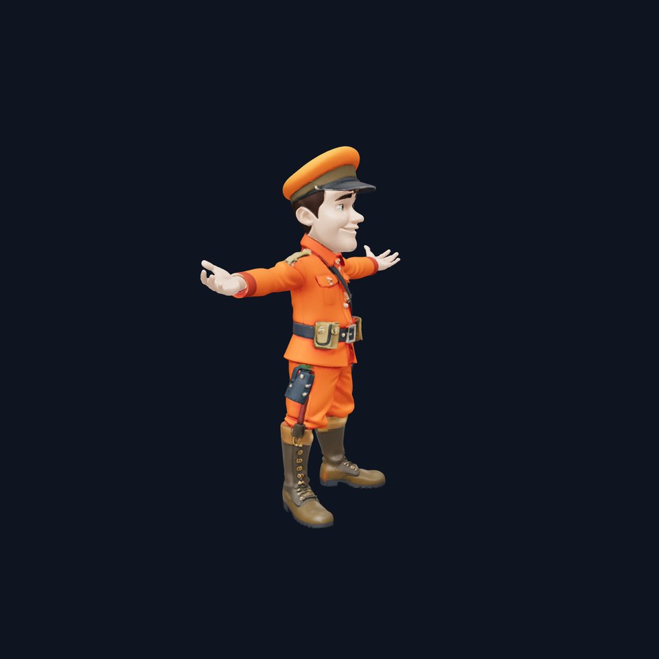 Bright Orange Officer model pack